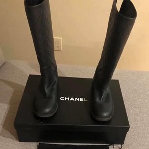 Authentic Leather Quilted Moto Bike Boots